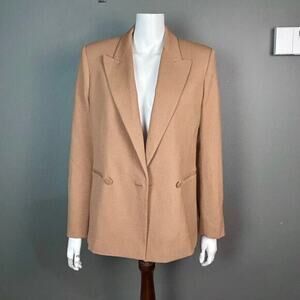 The Kooples blazer jacket women's US 6 / Medium FR 38 wool camel double breasted